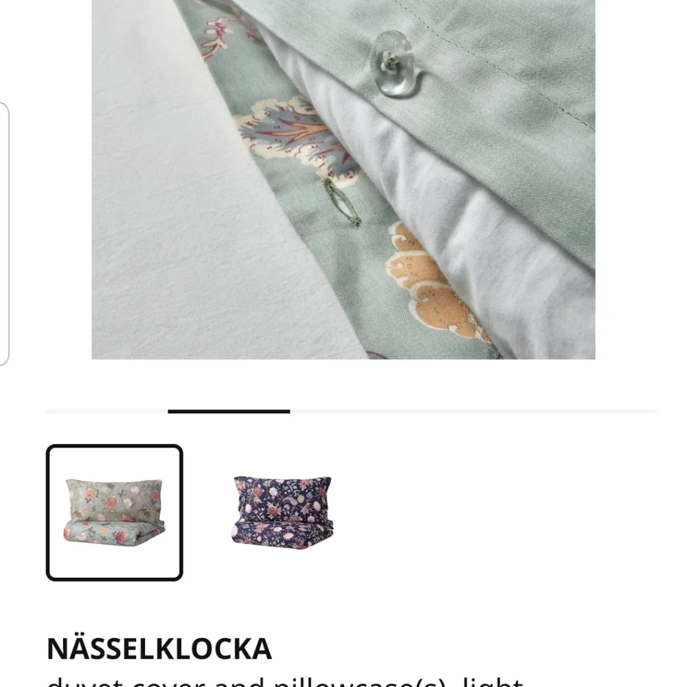 IKEA Floral Duvet Cover Set - Pink and Gray